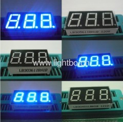 3 digit common cathode blue 7 segment led display