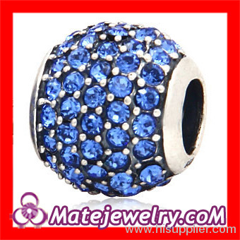 european Sapphire Crystal Sterling Silver Beads For Bracelets Sale