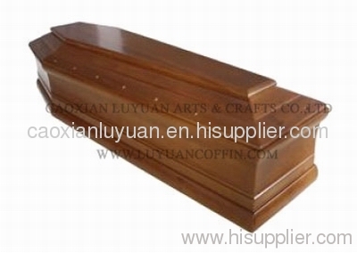 European style wooden coffin