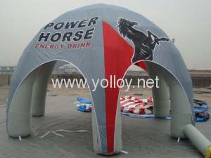 Inflatable spider dome tent for advertising during festivals