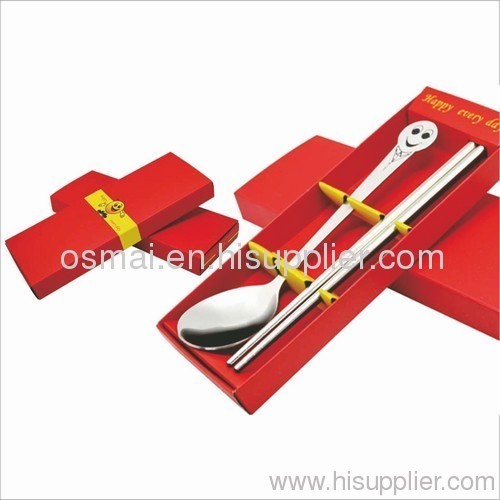 Set of 2 big head-spoon chopsticks