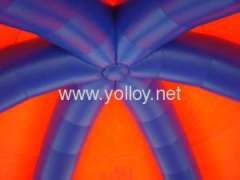 Inflatable spider dome tent