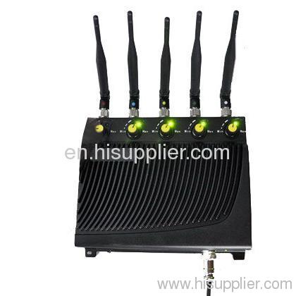 3G/4G Cell Phone Jammer with 5 Powerful Antenna ( 4G LTE + 4G Wimax)