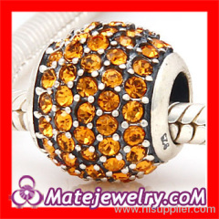 Pave Crystal european Beads