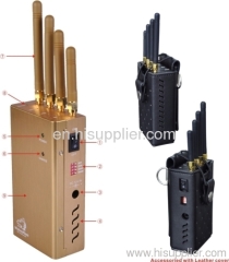 Handheld GPS and Phone Jammer with Four Bands and Single-Band Control - For Worldwide all Networks