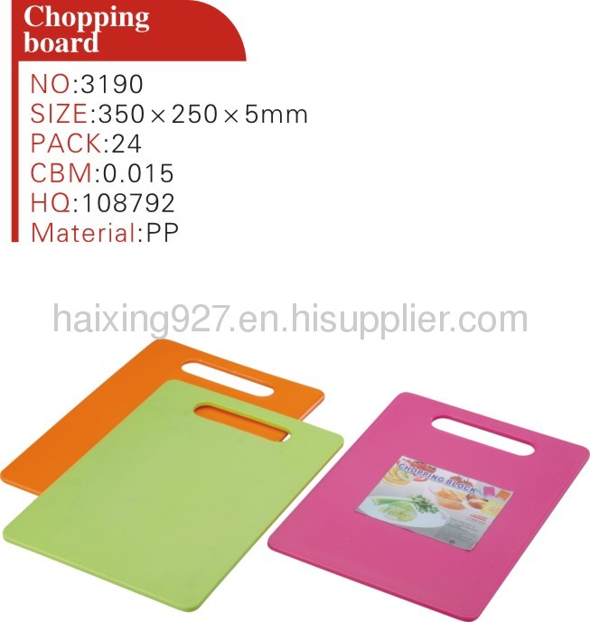 plastic chopping board