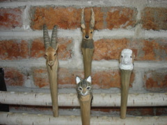 2012 wood carved animal ball pen