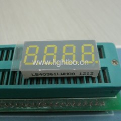 4 digit 0.36 inch common cathode ultra bright white 7 segment led display