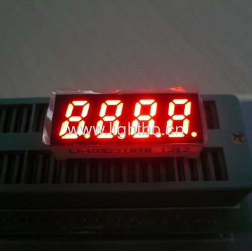 Ânodo comum de quatro dígitos 0,32 "segmento vermelho super brilhante 7 led display