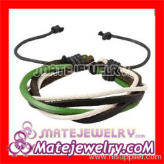 Wholesale Jewelry,Fashion Handmade Friendship Leather Wrap Bracelet Cheap