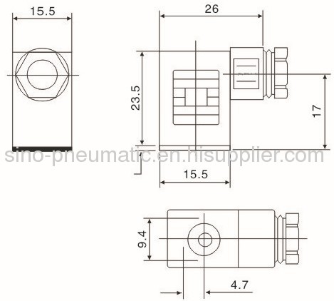 NASS 9.4mm IP65 Black DC24V DIN43650C connector