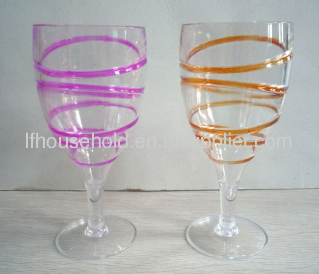 Plastic goblet with double colour big size