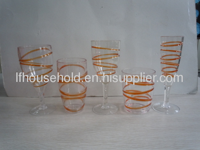 Plastic goblet with double colour big size