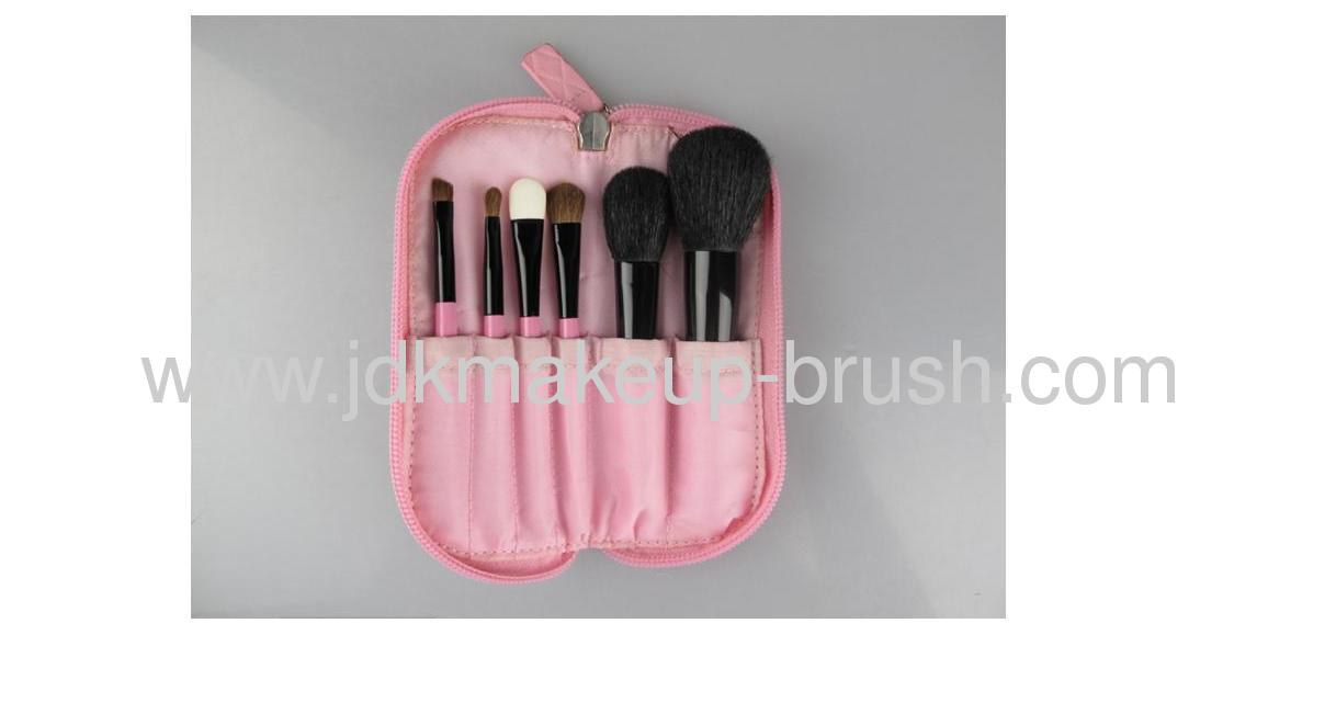 Portable 6pcs cosmetic/makeup brush set