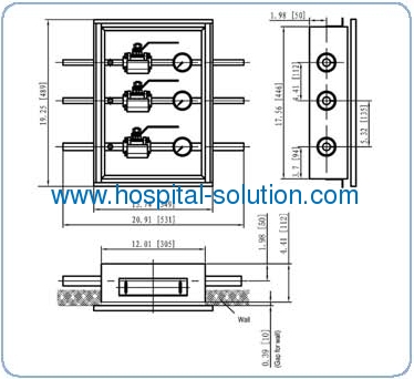 Medical Gas Zone Valves Box Unit in Hospital Medical Gas Pipeline System