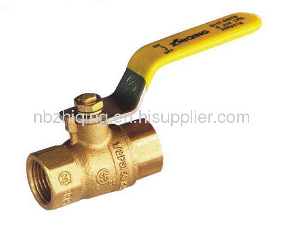 UL/CSA &FM Approved,FPT/FPT Full Port Brass Ball Valve With Steel Lever Handle