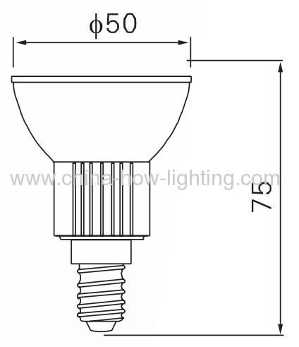2.4W JDR E14 LED Bulb with 60pcs 3528SMD