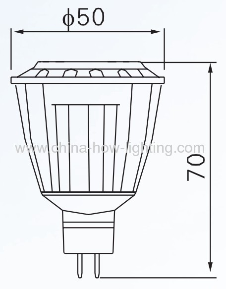 8W MR16 LED Bulb with 4pcs high power LED