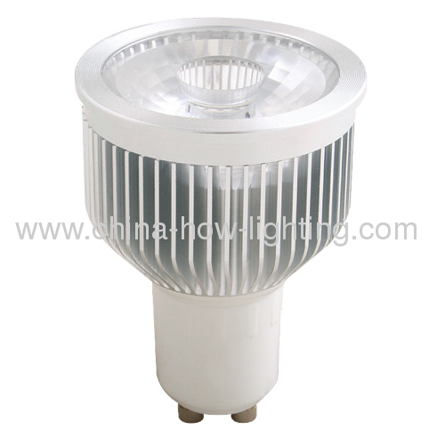 6W GU10 COB LED Bulb with 1pc COB Chip