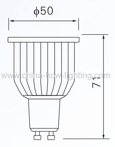 6W GU10 COB LED Bulb with 1pc COB Chip