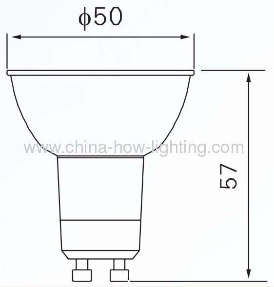 2W-2.7W GU10 LED Bulb with 3528SMD