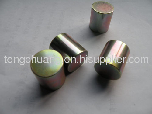 Magnetic zinc coated neodymium Cylinder