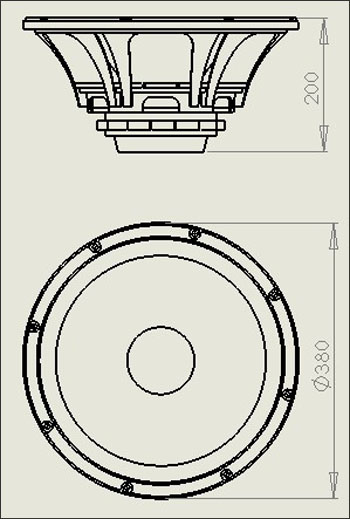 15array neodymium woofer