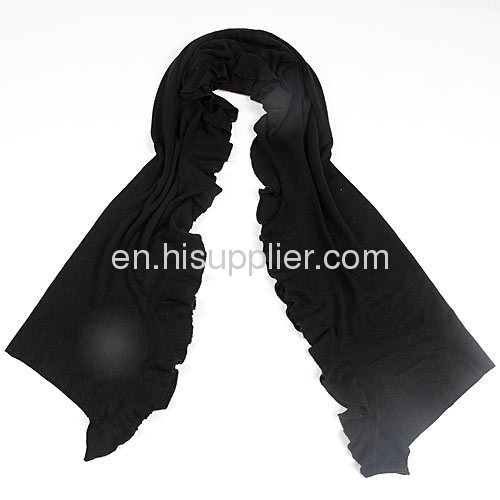 Fashion Plain Falbala Pashmina Shawl Stole Infinity Knitted Scarf