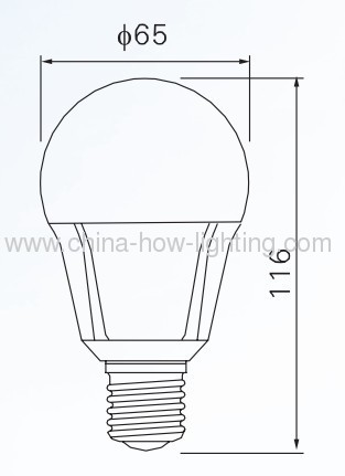 10W E27 Aluminium LED Bulb with 24pcs 5630SMD