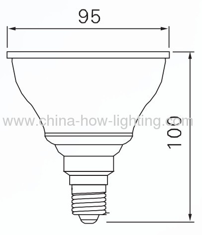 12W E27 PAR30 Aluminium LED Bulb with 7pcs high power LED