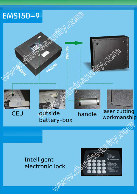 digital LED hotel hidden floor safe