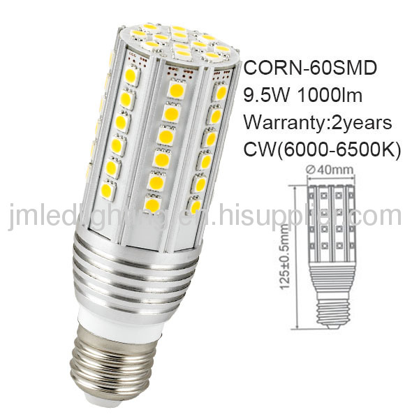 e27 led corn light 9.5w 1000lm 60smd