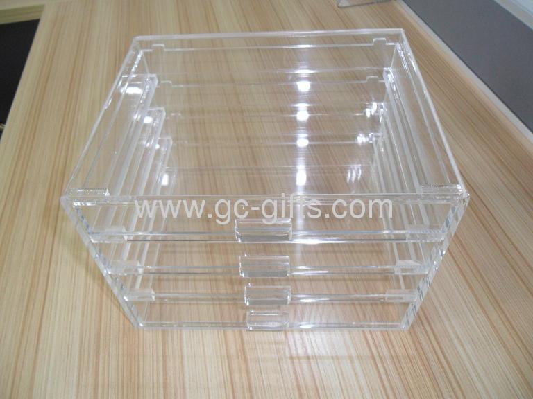 White acrylic drawer boxes