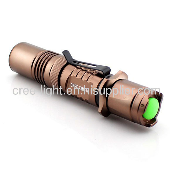 Mini CREE XML T6 Ultra Power LED Flashlight With ClipACK-1165