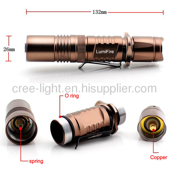Mini CREE XML T6 Ultra Power LED Flashlight With ClipACK-1165