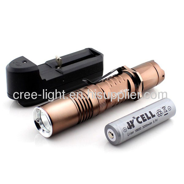 Mini CREE XML T6 Ultra Power LED Flashlight With ClipACK-1165
