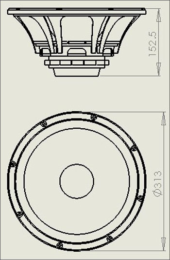 12array neodymium woofer