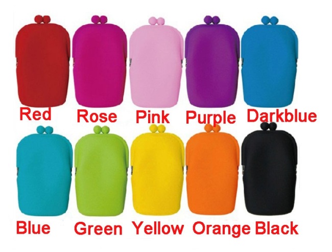 Fashion New Jelly Rubber Silicone Cosmetic Makeup Bag Coin Purses