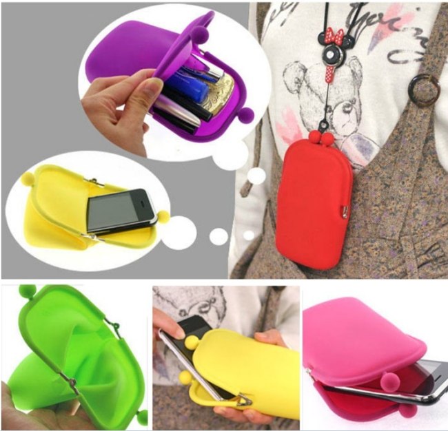 Fashion New Jelly Rubber Silicone Cosmetic Makeup Bag Coin Purses