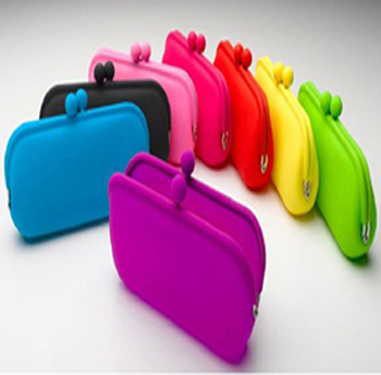 Silicone gel Pouch Purse Wallet Glasses Cellphone key Coin Bag Case