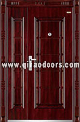 Mother and son steel entrance security door