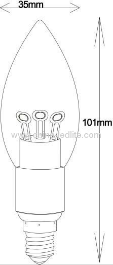 Dimmable&Non dimmable SMD 3W LED CANDLE BULB