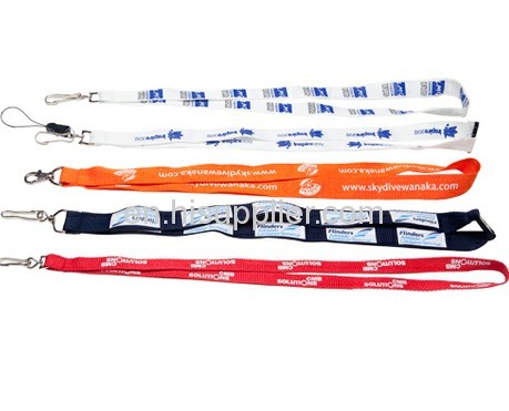 polyester ribbed style lanyards,silkscreen printed,