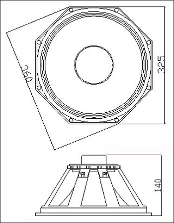 12hexagon neodymium woofer