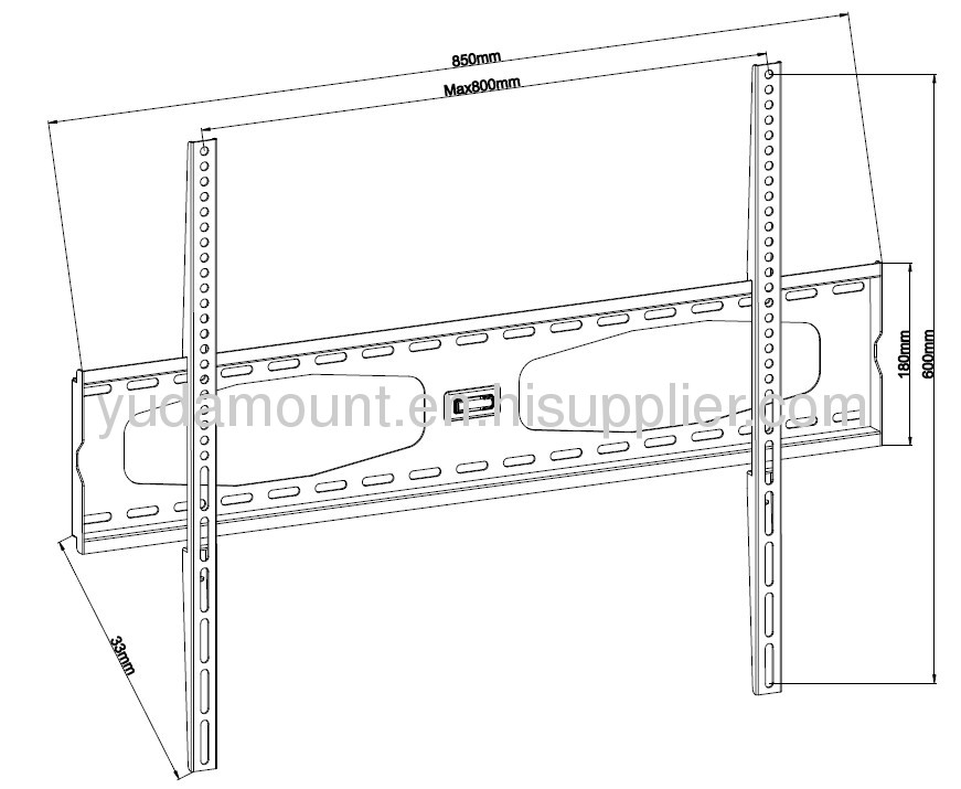 Fixed lcd tv rack wall bracket for 55-70screen monitor