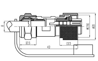 Metal IP67 wire connector plug