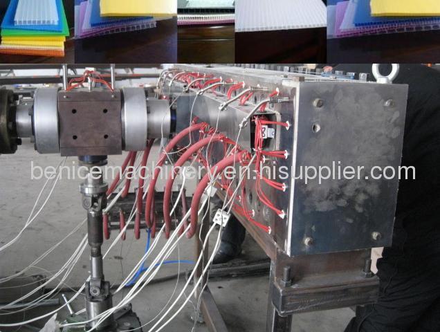 PP corrugated sheet/board extrusion line/machine