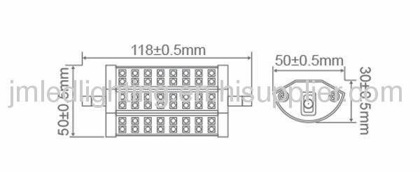 r7s led light lamp dimmable 10w 800lm 100-240v