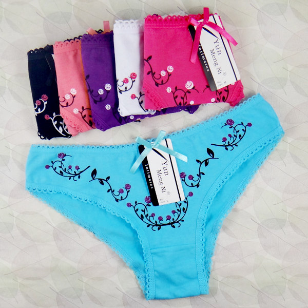 ladies panty cotton briefs women underwear sexy lingerie on stock 