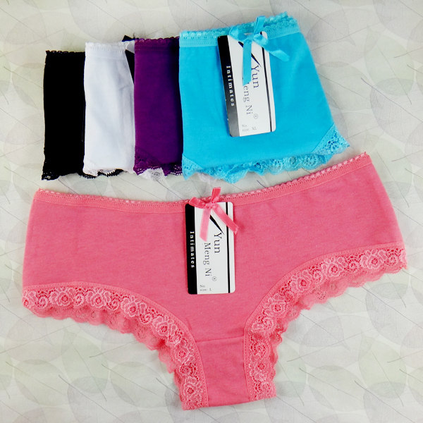 Comfortable cotton panties ladies sexy underwear stock 